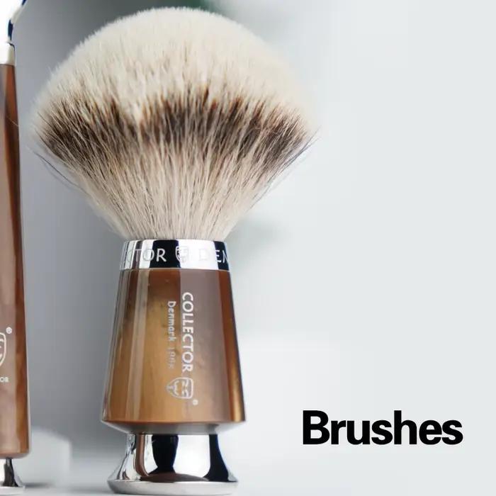 Titan-Brosse de barbier blaireau, blaireau, kit de rasage de cheveux