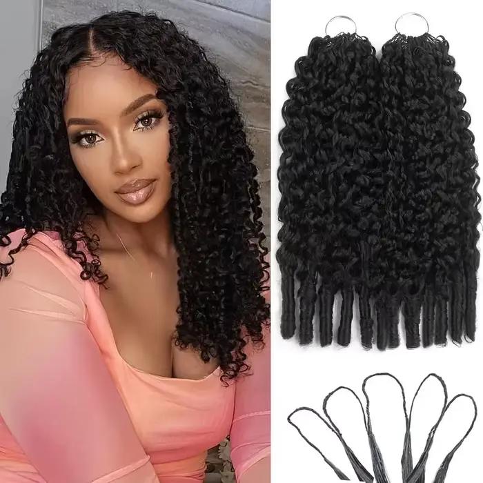 Extensions de cheveux humains bouclés birmanes au crochet, pré-séparées, 30 pouces, pour femmes
