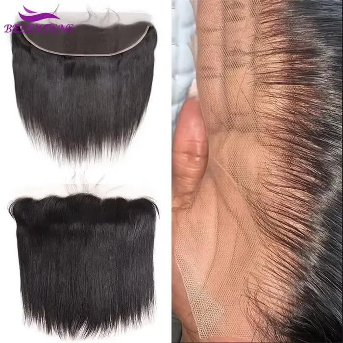 13x4 Transparente Dentelle Frontale 14 à 24 Pouces 100 % Humains Cheveux Pré-épilés Naissance de Che