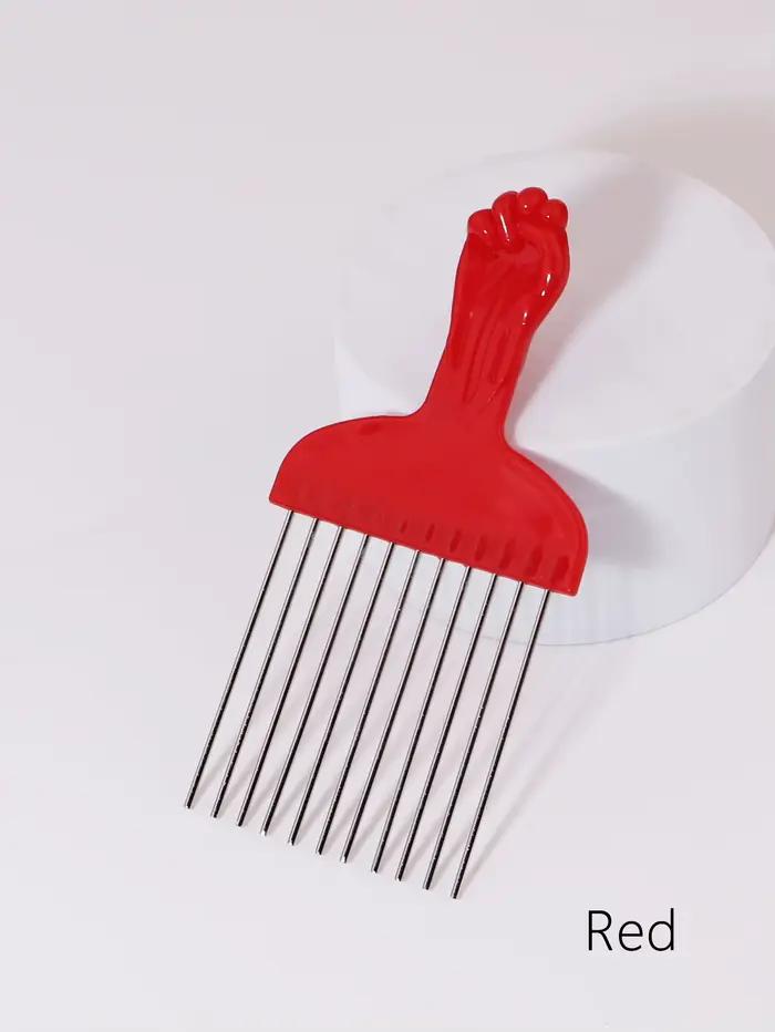 Peigne à cheveux noir en acier inoxydable, peigne à aiguilles en acier, outil professionnel pour hom
