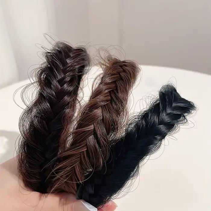 Perruque synthétique tressée torsadée pour femmes, bandes de cheveux, tresses à la mode, accessoires