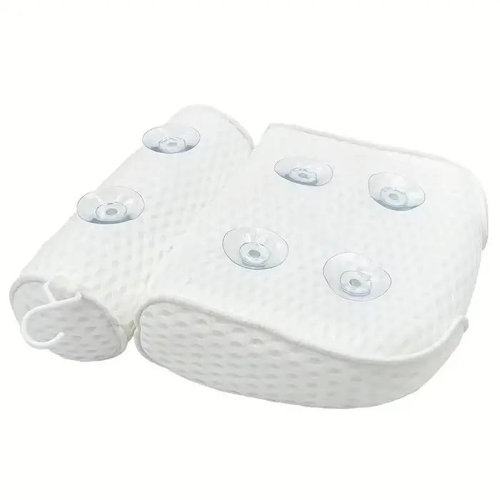 Oreiller de bain avec ventouse antidérapante pour le soutien du cou et du dos, accessoire de salle d