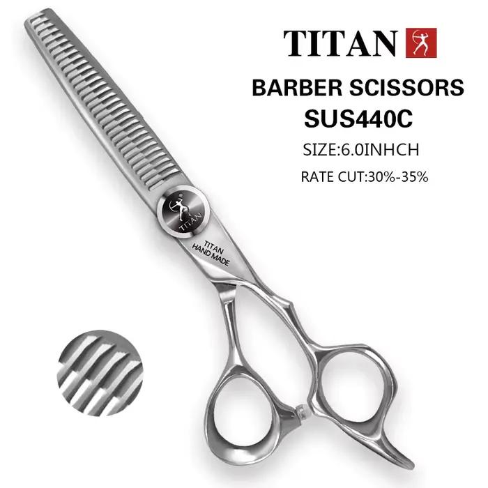 Titan 6 pouces outil de style de coupe d'amincissement ciseaux à cheveux en acier inoxydable ciseaux