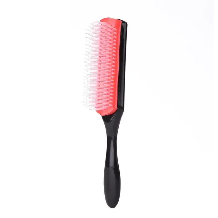 Denman – brosse à cheveux démêlante à 9 rangées, masseur de cuir chevelu, droite, bouclée, humide, a