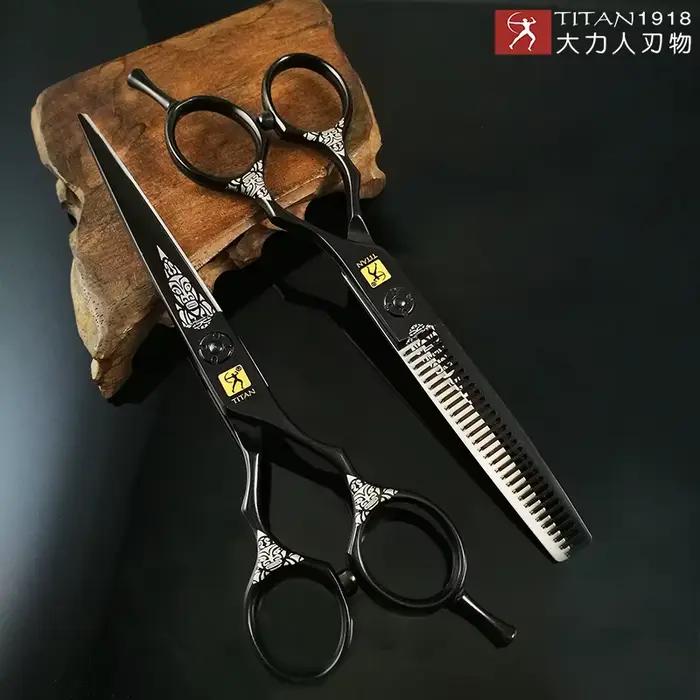 TITAN coupe de cheveux ciseaux de coupe amincissants ciseaux de coiffeur japon acier 5.5 pouces 6.0 