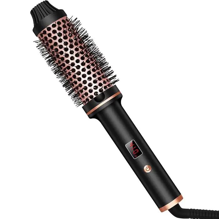 Brosse thermique 1,5 pouces, brosse à friser chauffante, peigne à friser en céramique, brosse volumi