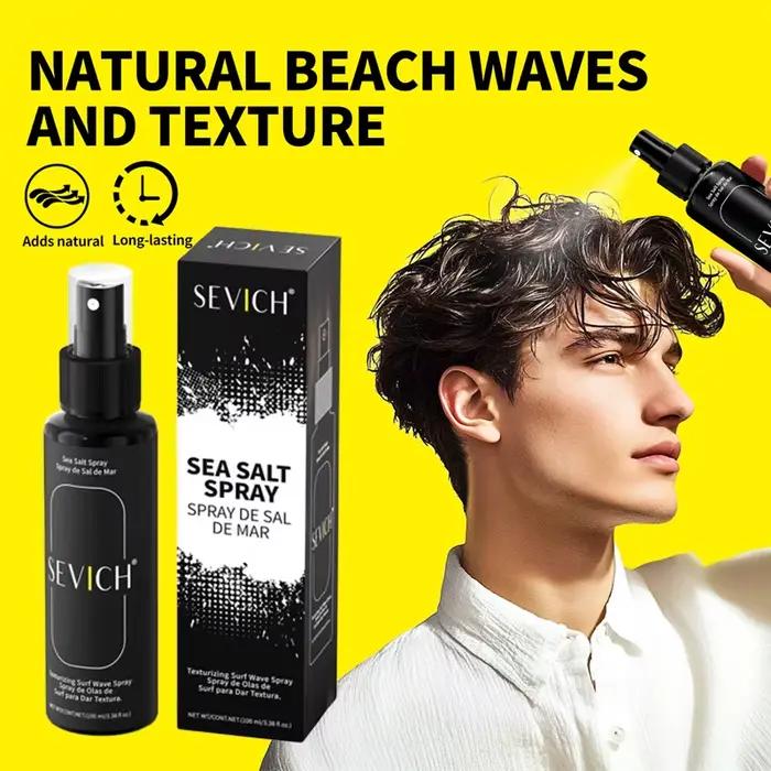 Spray de sel de mer naturel pour hommes, 100ml, eau salée, brume capillaire, volumateur d'épaisseur,