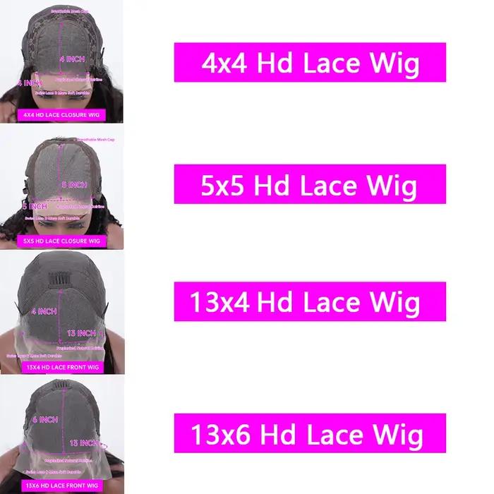 Perruques bouclées profondes cheveux humains brun chocolat 13x4 13x6 Hd dentelle frontale perruque c