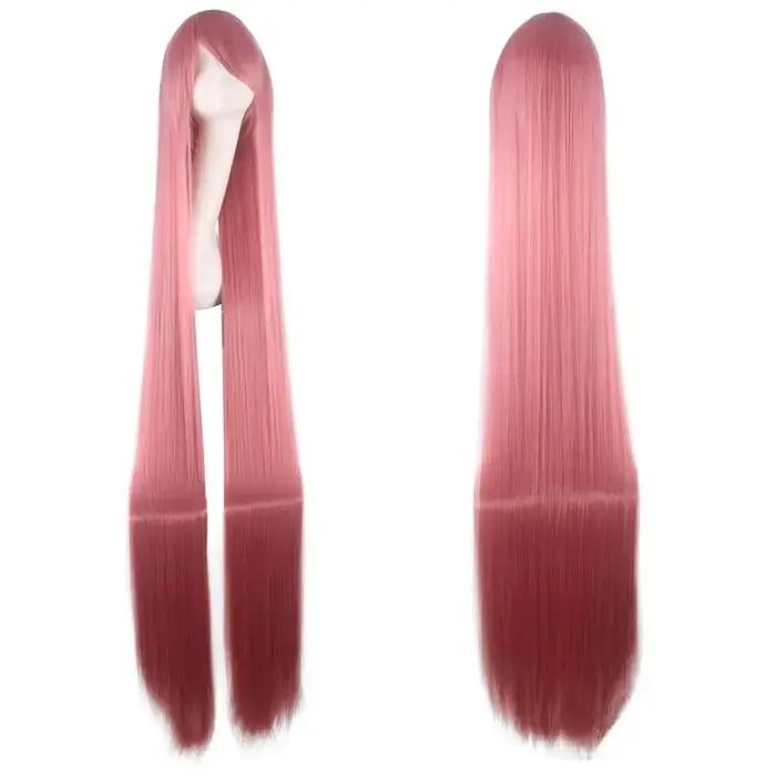 Perruque colorée longue de 100cm, perruques de fête pour Costume de Cosplay Anime, perruque synthéti