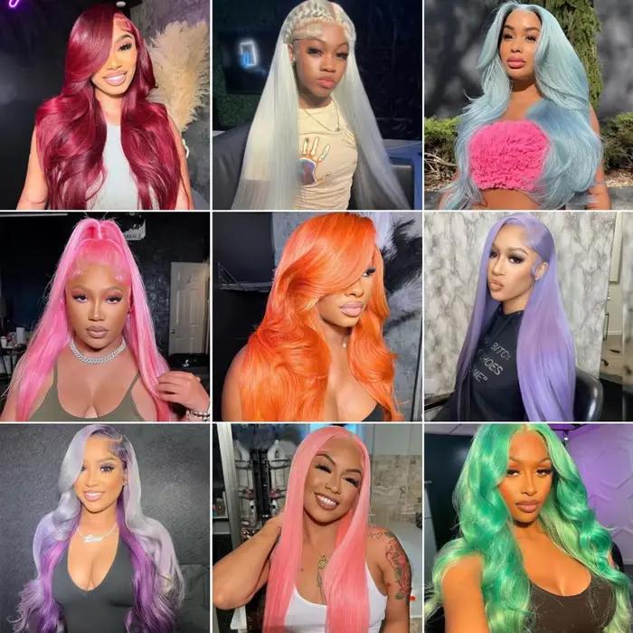 Blonde 613 perruques de cheveux humains droite Hd dentelle frontale perruque 13X6 perruque brésilien