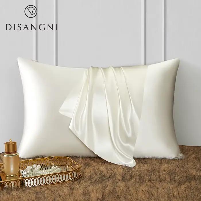 DISANGNI 22 Momme Taie d'oreiller 100 % soie de mûrier naturelle pour cheveux et peau - Pure soie do