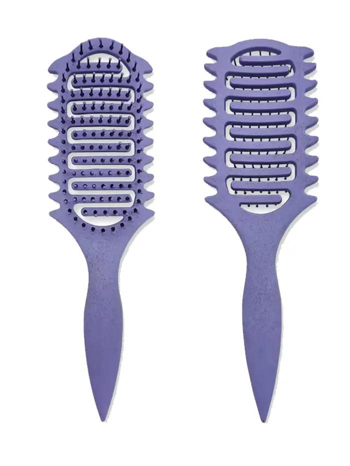 Peigne bouclé, brosse de coiffure, ajouré, démêlante, emmêlé, humide, bouclé, façonnant les boucles,