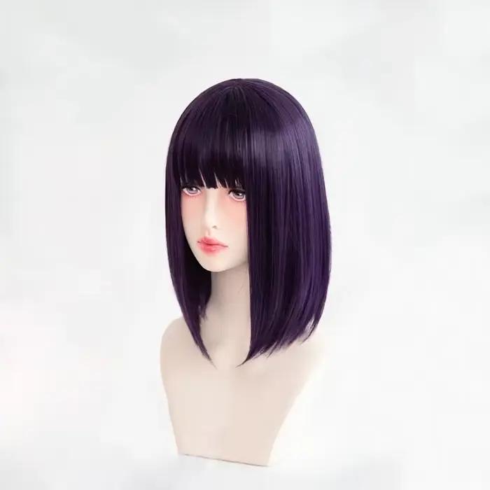 Perruque de Cosplay synthétique courte violette, perruque de dessin animé Darling Marin Kitagawa Kur