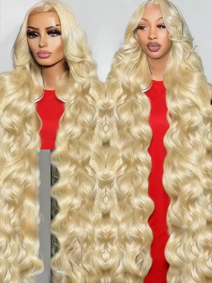 613 Hd dentelle frontale perruque 13x6 Blonde perruques de cheveux humains 250 densité vague de corp
