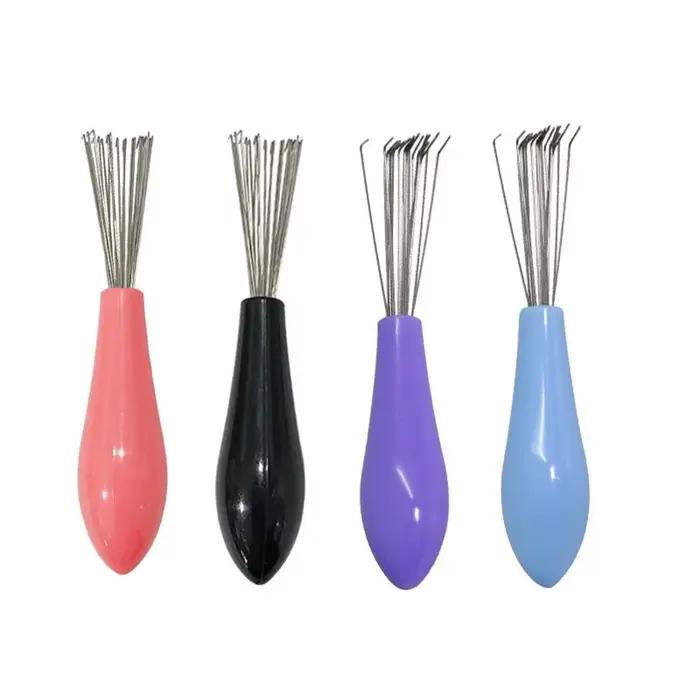 Peigne à poignée en plastique, brosse à cheveux, nettoyant, outil à main multifonctionnel, brosse po