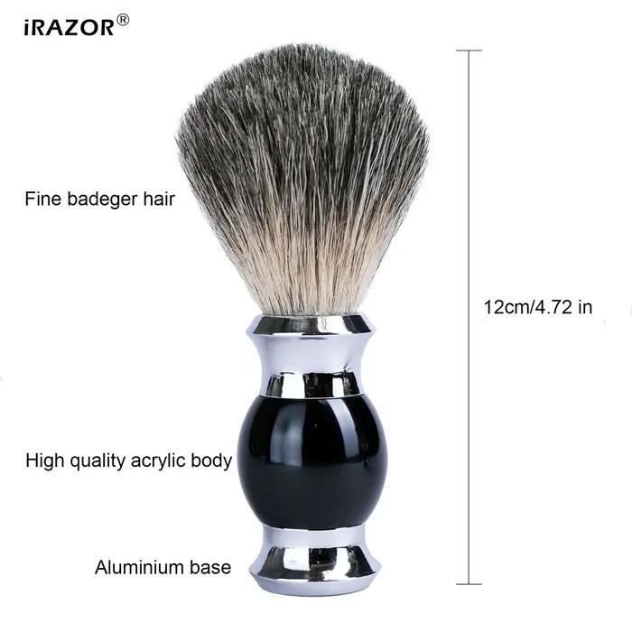 iRAZOR Ensemble de rasage classique – Rasoir de sécurité double tranchant avec 10 lames originales, 