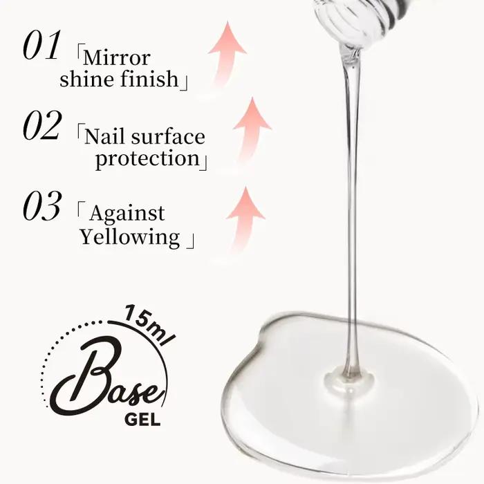 UR SUGAR 15 ml Gel de Base et sans lingette couche de finition Semi Permanente 2 en 1 bouteille d'ap