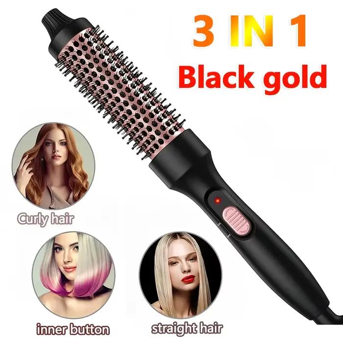 Brosse thermique bouclante SoftAura 2026, fer à boucler chauffant PTC, brosse ronde 32 mm, boucleur 