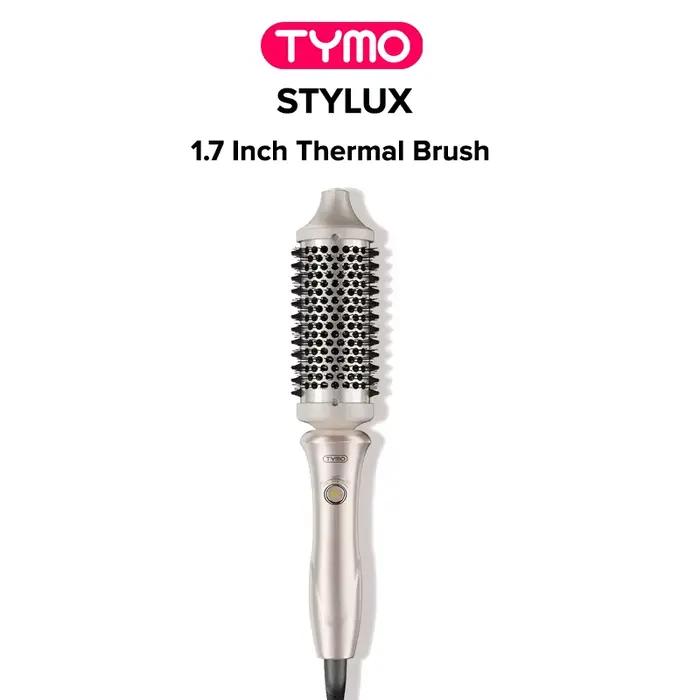 Brosse thermique TYMO STYLUX 1,7 pouce 3-en-1 : boucleur/lisseur électrique anti-brûlure avec peigne