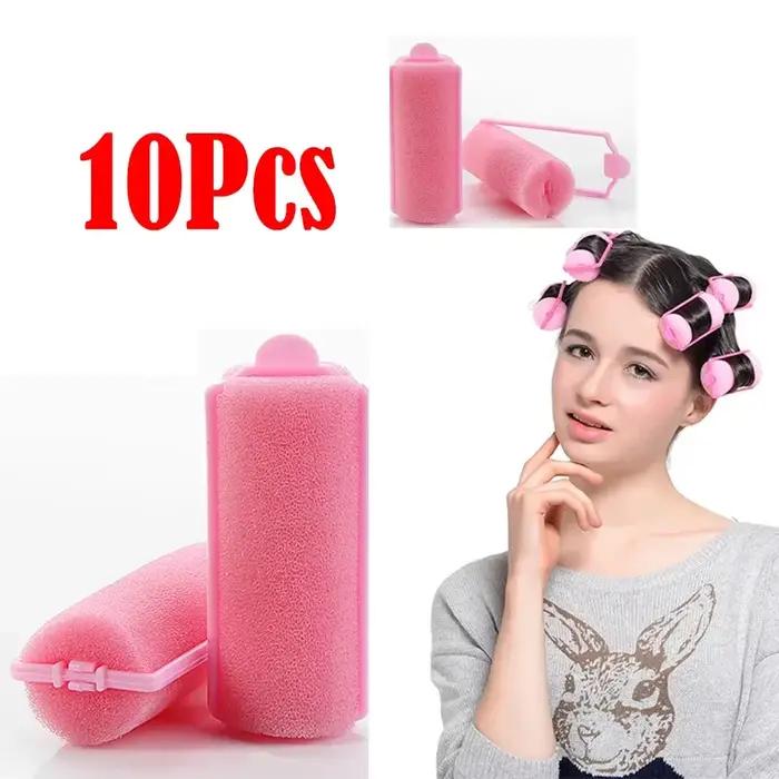 10 pièces éponge douce mousse coussin bigoudis bigoudis dormir bigoudis Kit de coiffure bricolage ma