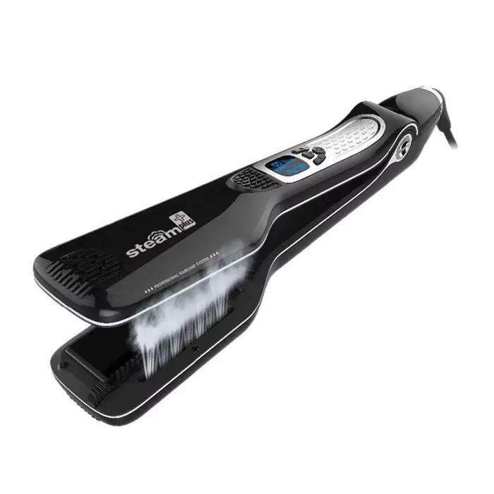 Brosse à lisser les cheveux à vapeur, fer plat en céramique, peigne professionnel à lisser les cheve