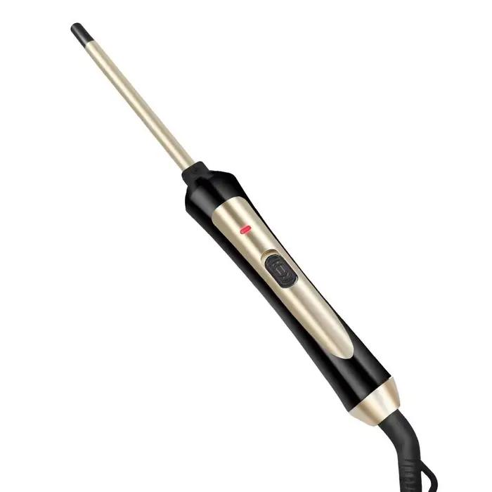 Fer à friser à barillet fin de 9 mm, coiffure volumineuse, revêtement céramique, chauffe rapidement,