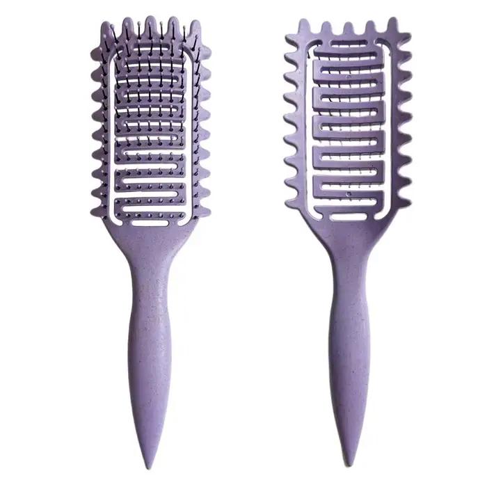 Brosse Coiffante Définition de Boucles, Brosse Démêlante à Poils de Sanglier Creux, Peigne pour Chev