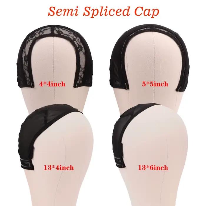 Plussign – bonnet de perruque demi-épissure avec cordon de serrage, bande en Silicone pour la coutur