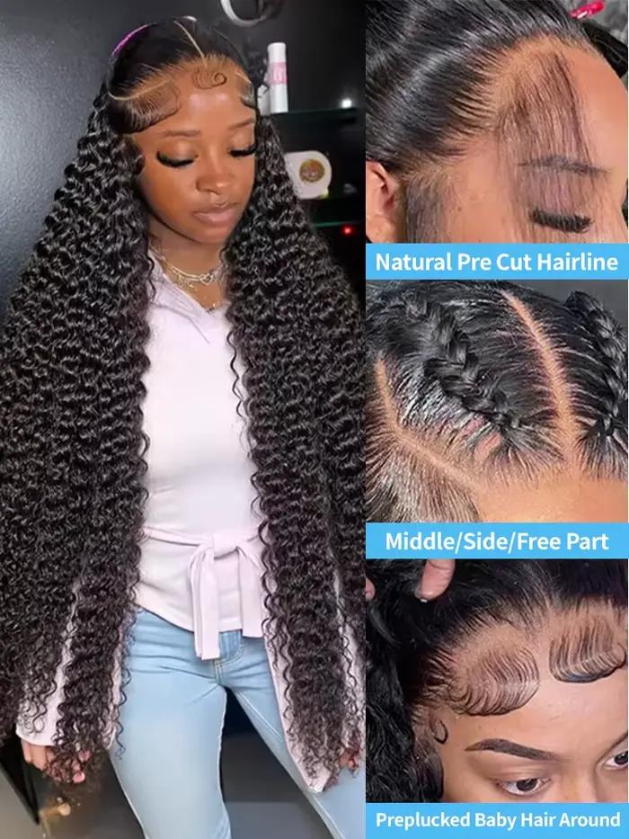 250% pré-coupé lâche vague profonde perruques 7x5 13x4 sans colle perruque cheveux humains prêt à po