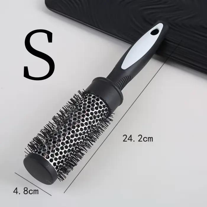 Peigne à rouleau à friser rond, brosse en Nylon pour coiffure, Tube thermique en aluminium, peigne à