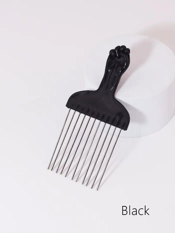 Peigne à cheveux noir en acier inoxydable, peigne à aiguilles en acier, outil professionnel pour hom