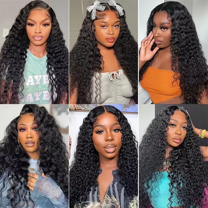 Perruque Lace Front Wig ondulée naturelle, cheveux bouclés, 13x6, pre-plucked, avec baby hair, pour 