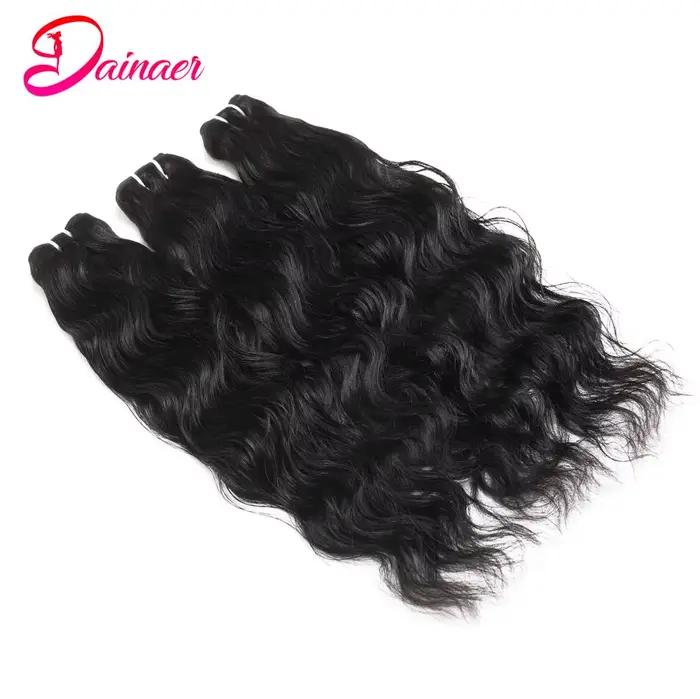 Tissage en Lot Brésilien Naturel Ondulé, Extensions de Cheveux 100% Humains, 3 Pièces