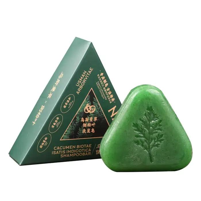 Savon Shampooing Solide aux Feuilles d'Arborevitaux : Combat Fortement les Pellicules, Renforce les 