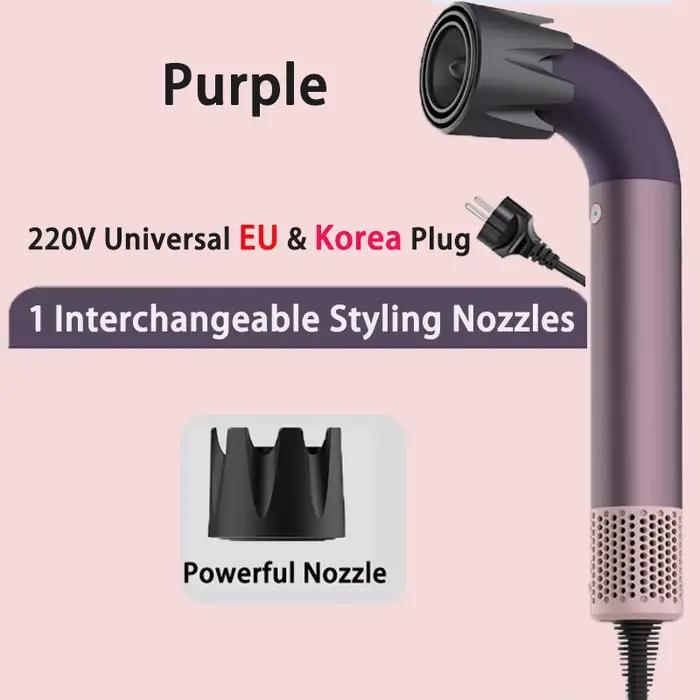 Sèche-cheveux haute puissance 1400W, séchage rapide, corps léger, faible bruit, équipé de plusieurs 