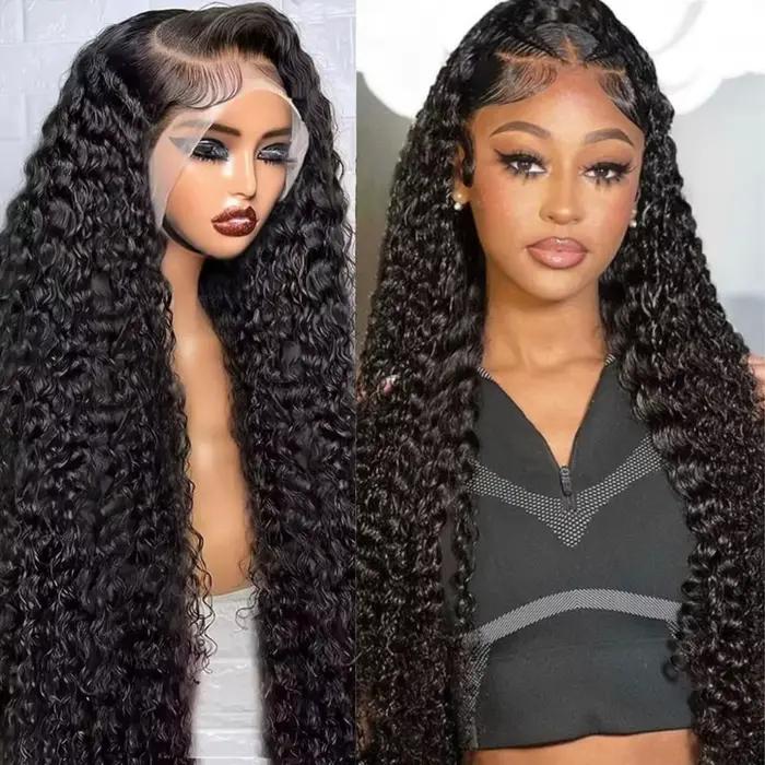Perruques Lace Front HD 13x6 de 40-44 pouces en cheveux humains pour femmes, densité 200%, perruque 