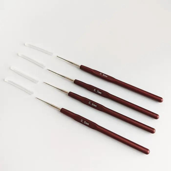 Crochet à tricoter aiguille Dreadlock outils de cheveux crochets en plastique métallique 0.5Mm 0.6Mm