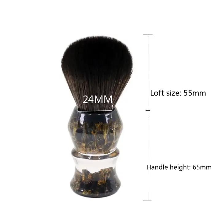 YAQI DEEP STONES 24mm cheveux synthétiques résine poignée hommes brosse de rasage humide