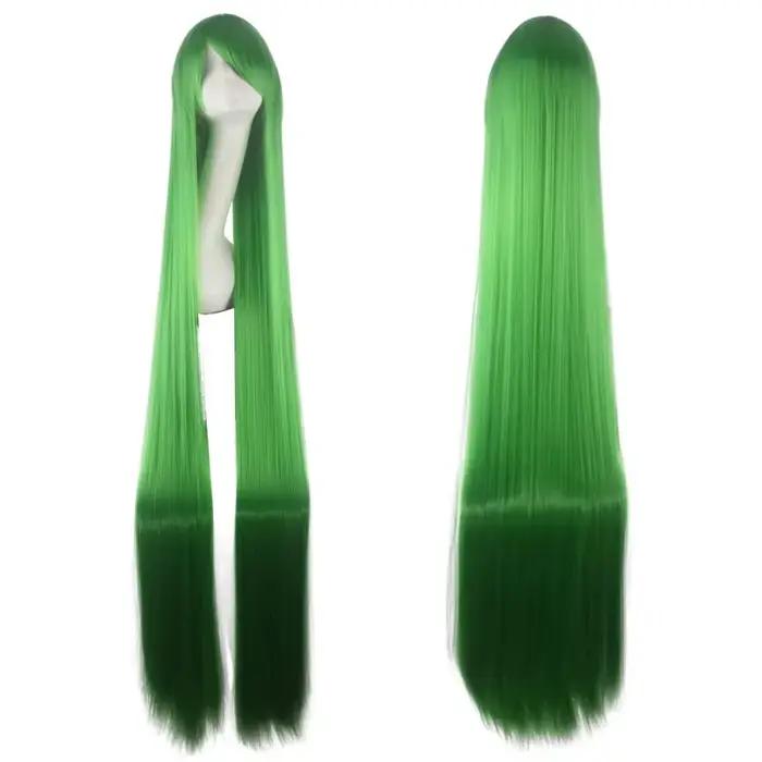Perruque colorée longue de 100cm, perruques de fête pour Costume de Cosplay Anime, perruque synthéti
