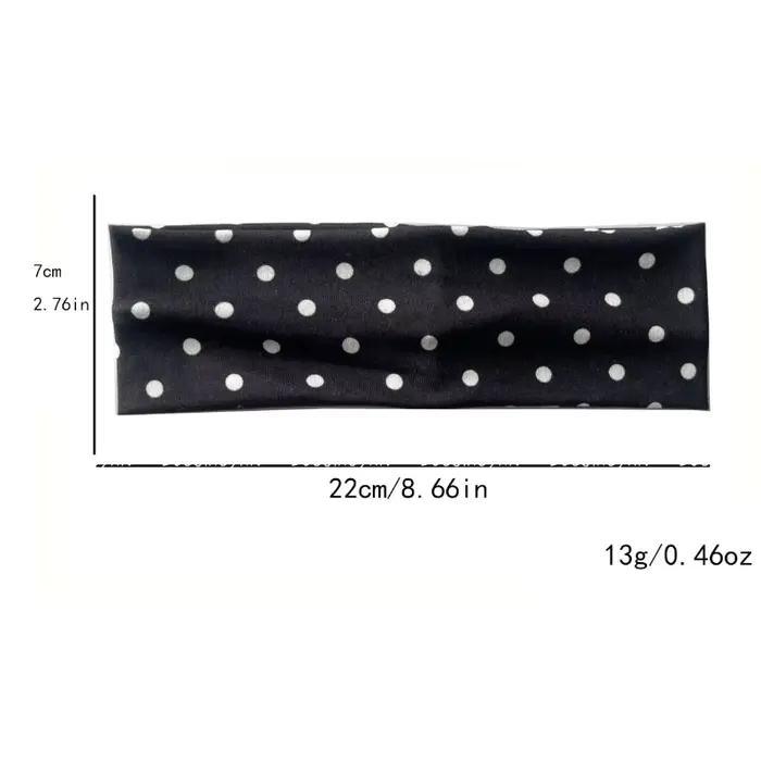 Bandeau en tissu à pois pour femme, élégant tempérament, attaches pour cheveux à large bord, bandeau
