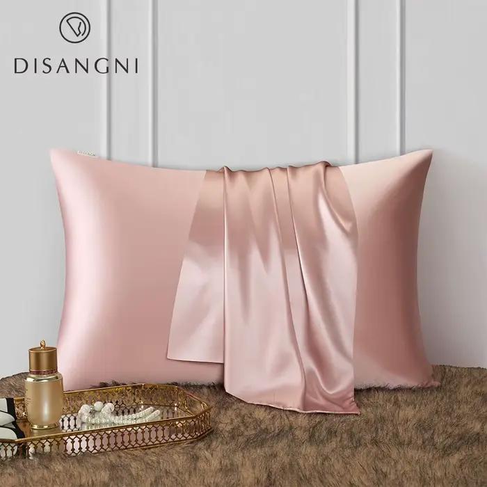 DISANGNI 22 Momme Taie d'oreiller 100 % soie de mûrier naturelle pour cheveux et peau - Pure soie do