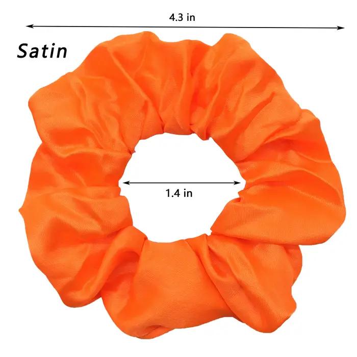 Chouchous en Satin pour filles, 25/10/6 pièces, bandeau élastique pour queue de cheval, attaches en 
