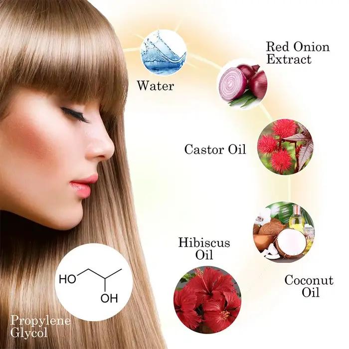 Spray d'huile essentielle d'oignon rouge pour les soins capillaires