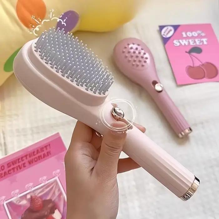Brosse à cheveux autonettoyante antistatique