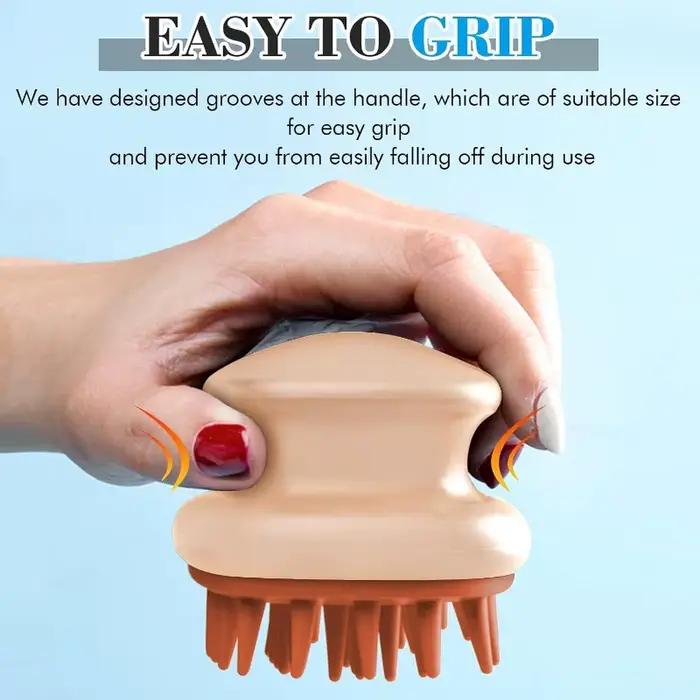 Brosse de massage du cuir chevelu pour le shampoing - Poils en silicone doux pour la croissance des cheveux