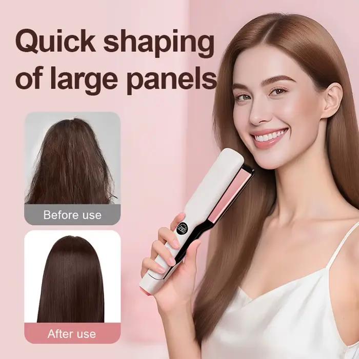 Lisseur à cheveux à plaques larges