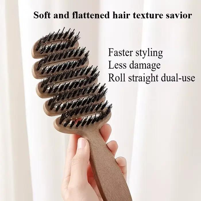Brosse à cheveux CALIYI en poils de sanglier