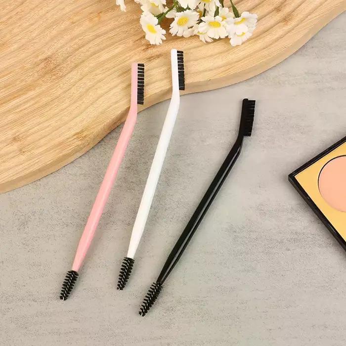 Brosse à sourcils à Double tête, peigne à cils, façonnant les cils, pour le toilettage des sourcils, outil de maquillage réutilisable