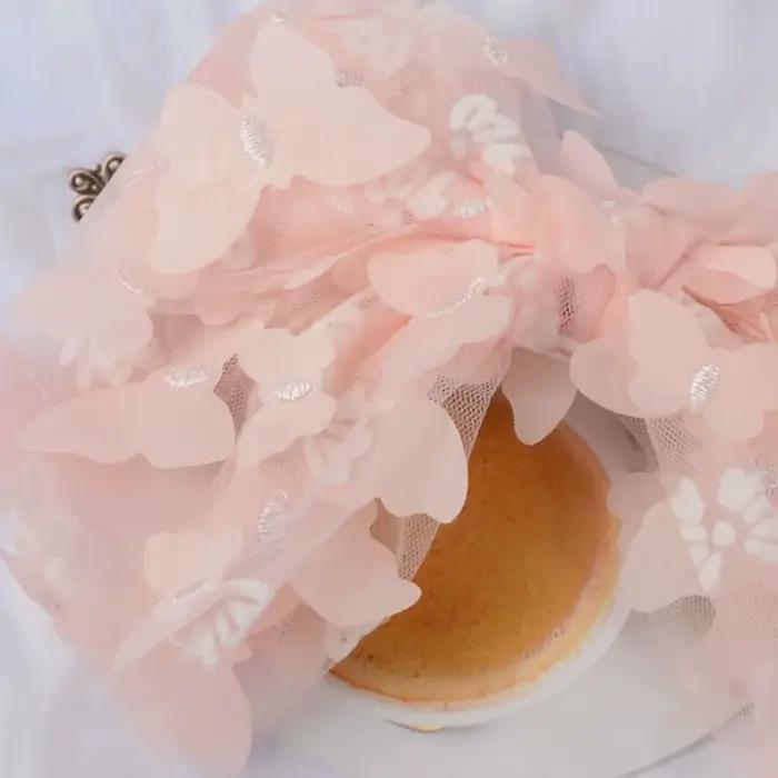 Grande pince à cheveux en tulle rose pour femmes