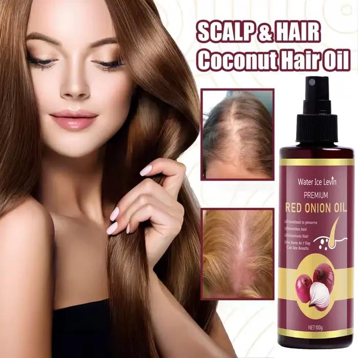 Huile capillaire à l'oignon rouge – Essence hydratante et nourrissante pour les cheveux